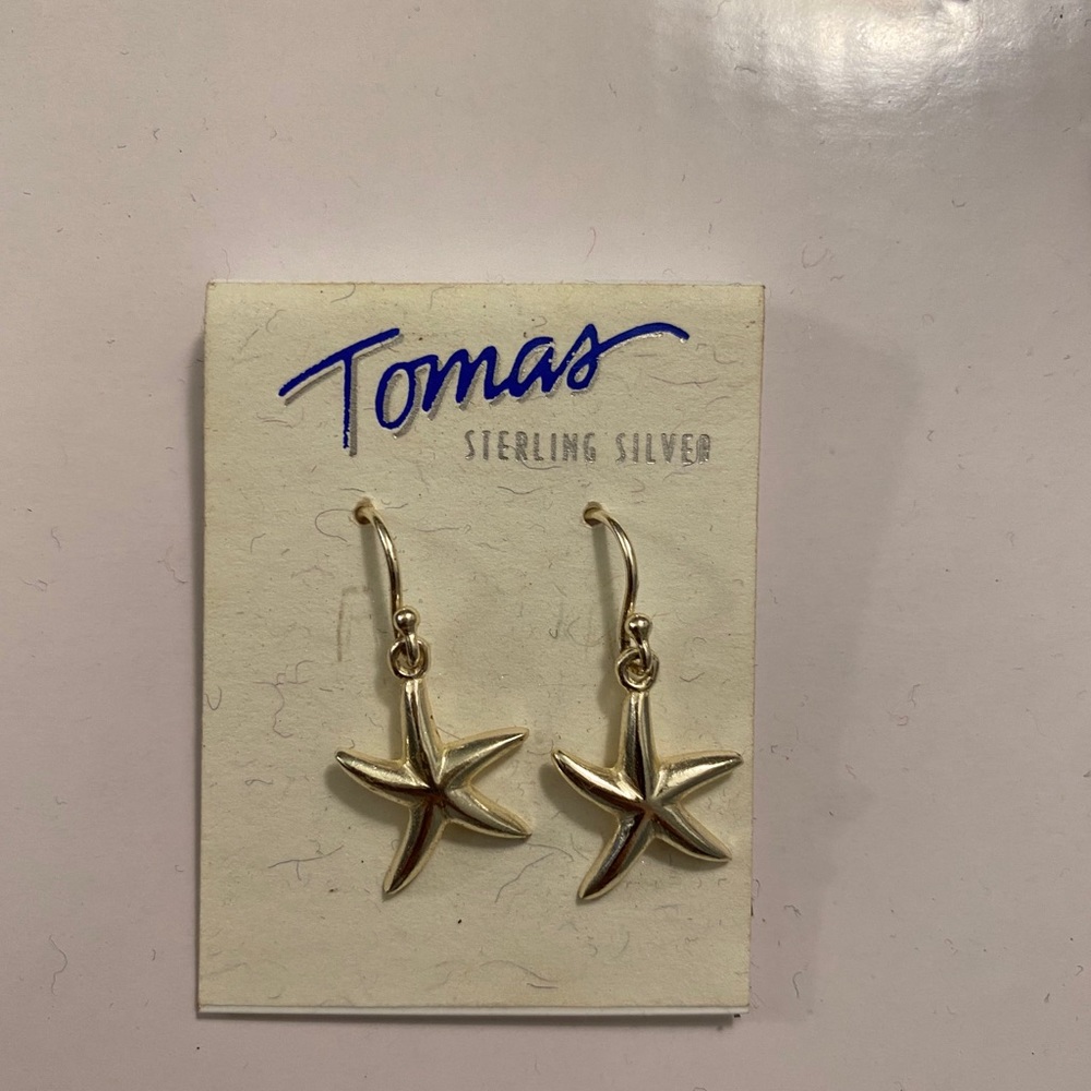 Tomas Sterling Silver Starfish Dangle Earrings NWT
